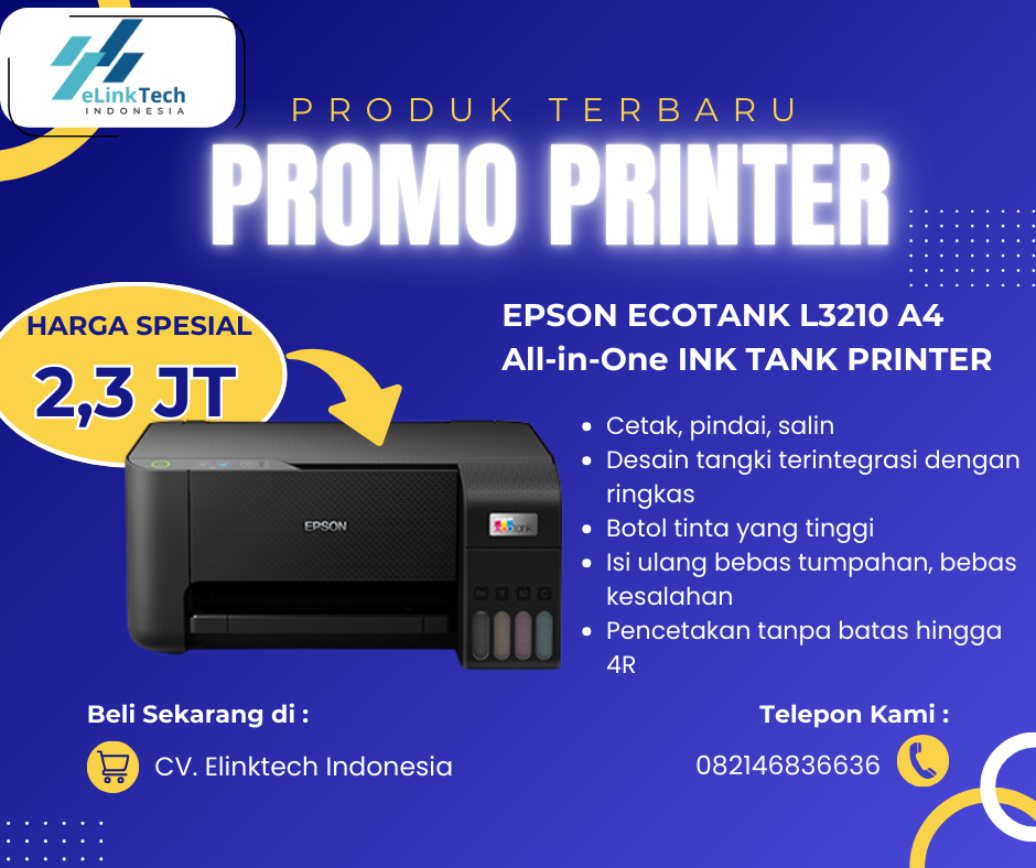 EPSON ECOTANK L3210 A4 All-in-One INK TANK PRINTER