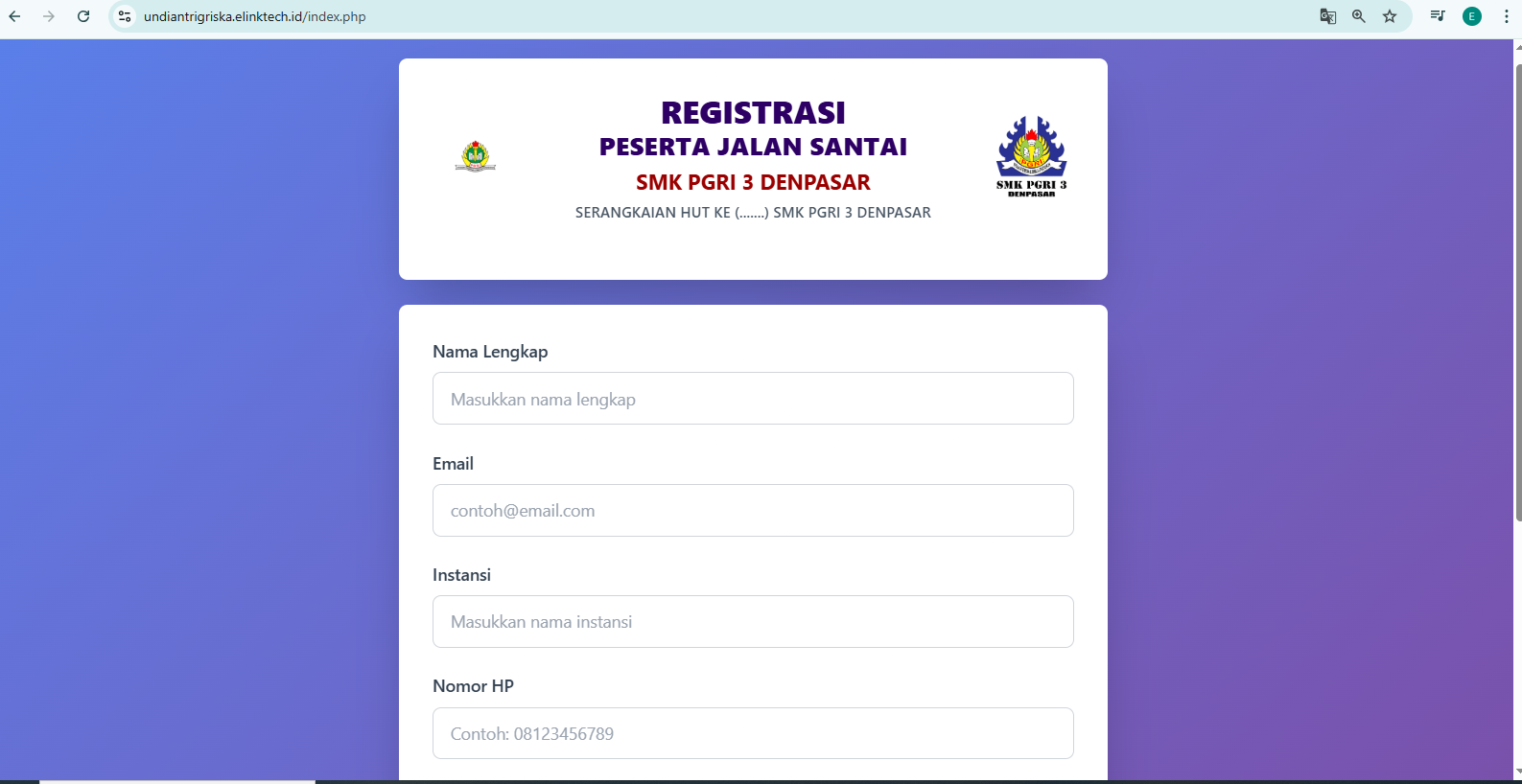 Aplikasi Undian Jalan Santai